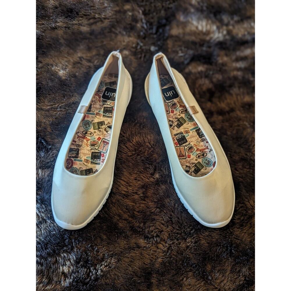 UIN FOOTWEAR Silk Minorca III Women Travel Shoes Size 7.5 US/EU 38.5 Oat Milk
